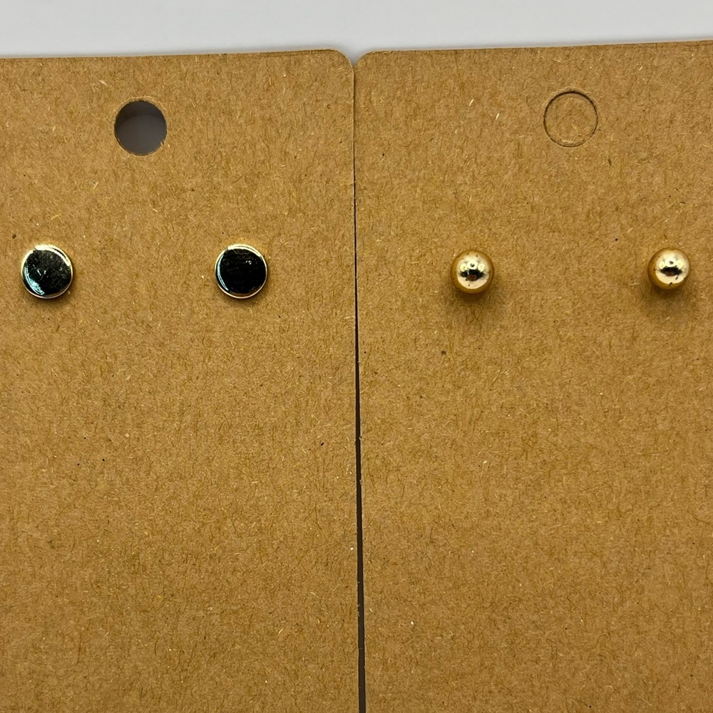 Gold colored stud earrings